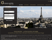 Tablet Screenshot of goldhotel-montmartre.com